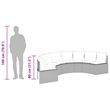vidaXL Patio Sofa in Black & Cream With White Frame
