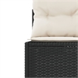 vidaXL Patio Sofa in Black & Cream/White