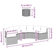 vidaXL Patio Sofa in Black & Cream/White