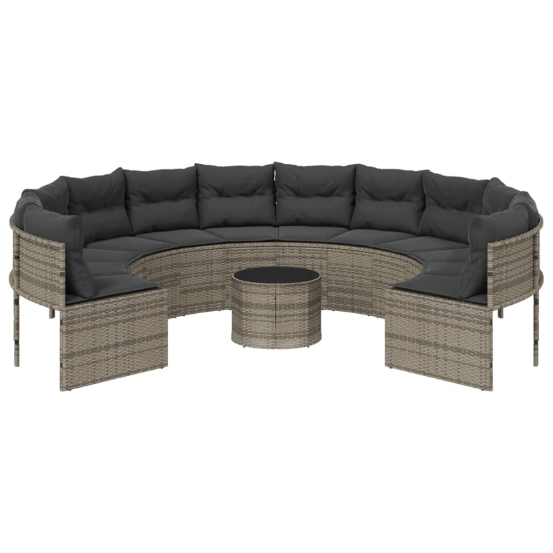 vidaXL Garden Sofa in Gray & Dark Gray