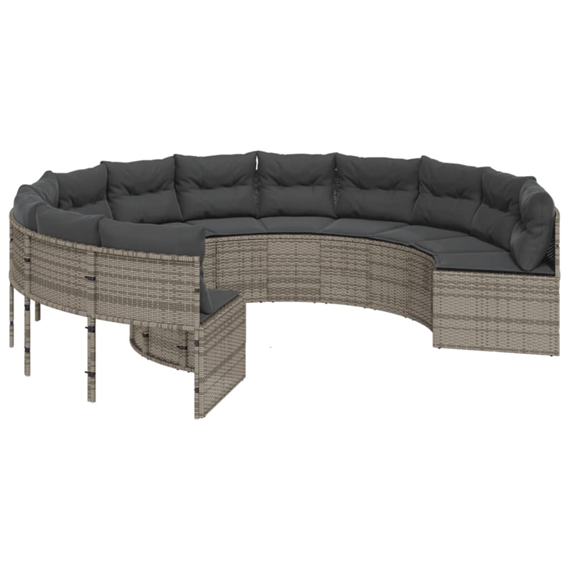 vidaXL Garden Sofa in Gray & Dark Gray