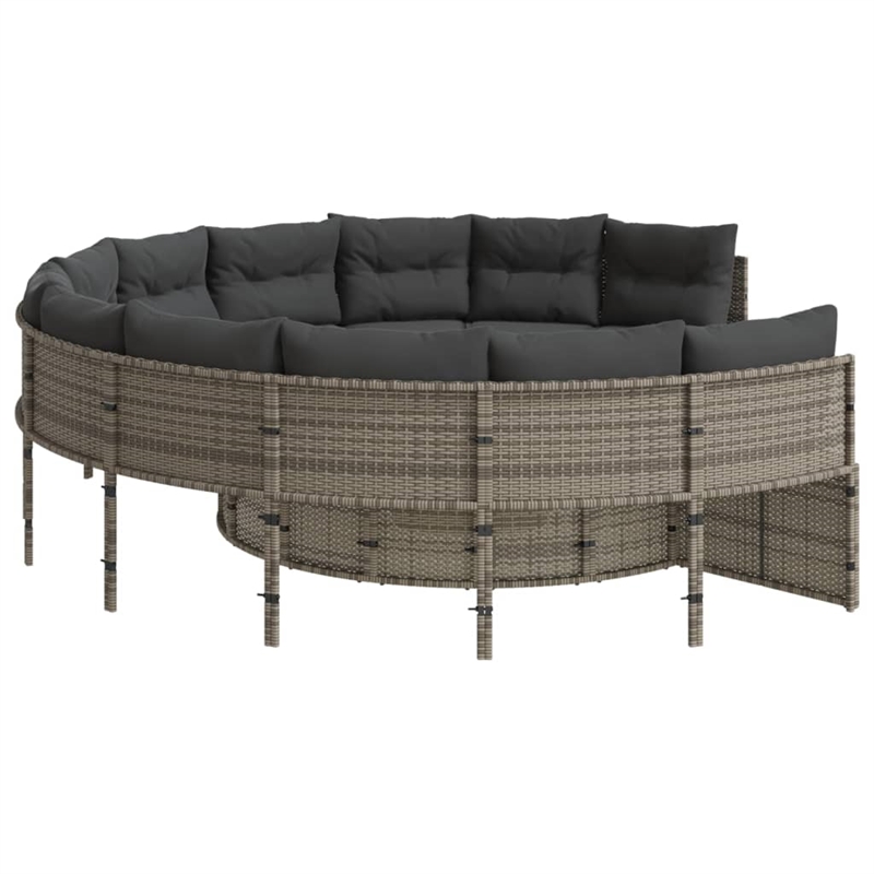 vidaXL Garden Sofa in Gray & Dark Gray