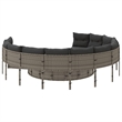 vidaXL Garden Sofa in Gray & Dark Gray