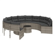 vidaXL Garden Sofa in Gray & Dark Gray