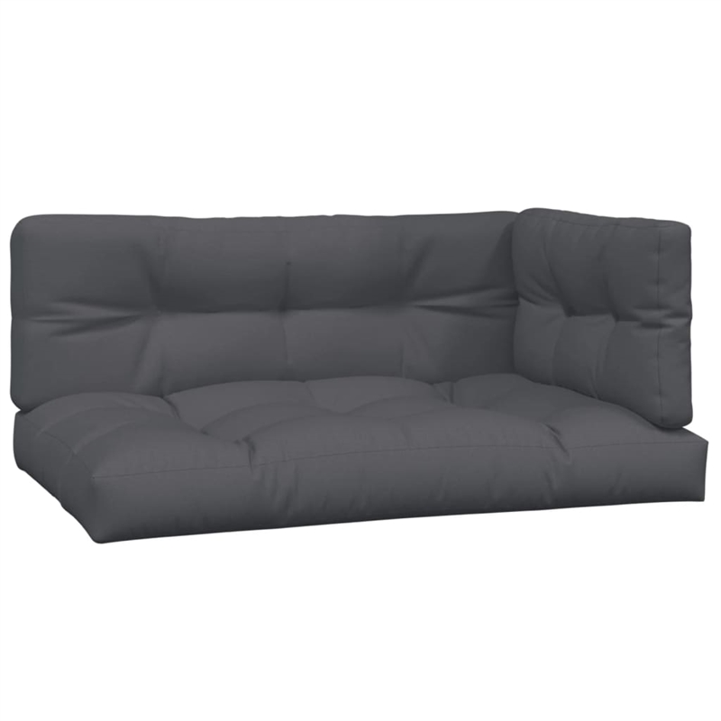 vidaXL Pallet Sofa Set in Anthracite & Natural Wood