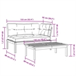 vidaXL Solid Acacia Wood Standard Modular Patio Sofa Set in Taupe