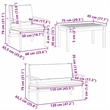 vidaXL 4 Piece Garden Sofa Set in Brown