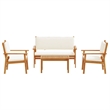 vidaXL 4 Piece Garden Sofa Set in Brown