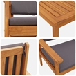 vidaXL 4 Piece Garden Sofa Set in Brown