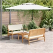vidaXL 3 Piece Garden Sofa Set in Brown