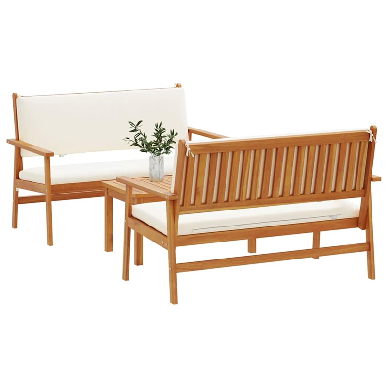 vidaXL 3 Piece Garden Sofa Set in Brown