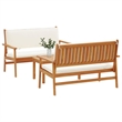 vidaXL 3 Piece Garden Sofa Set in Brown