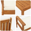 vidaXL 3 Piece Garden Sofa Set in Brown