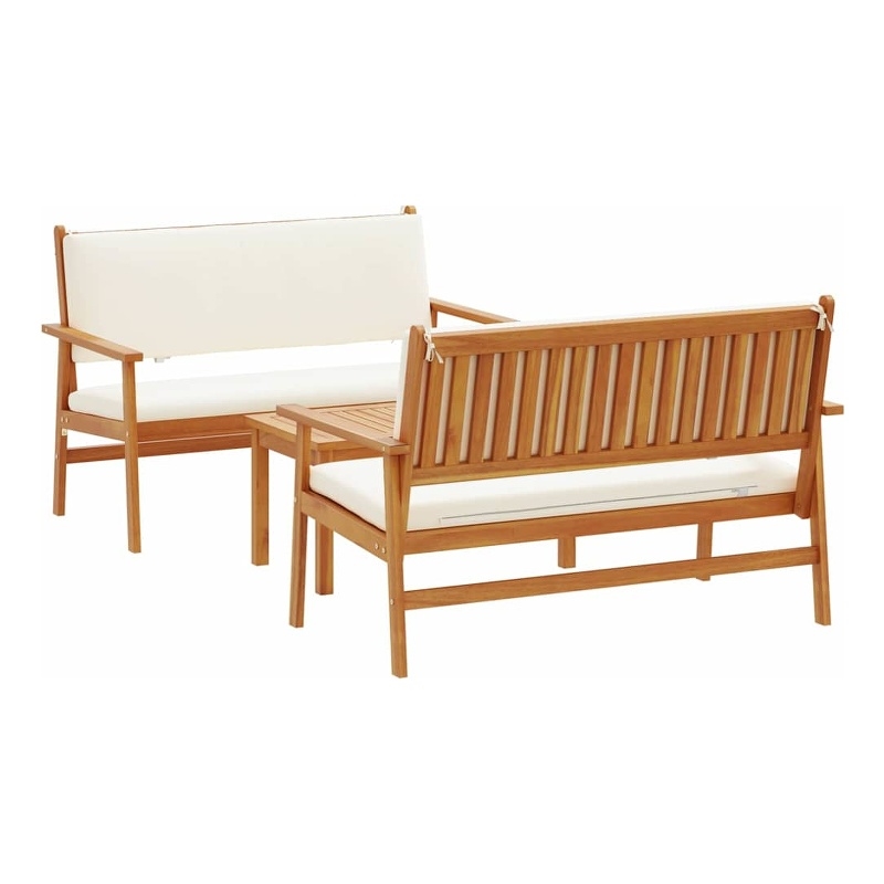 vidaXL 3 Piece Garden Sofa Set in Brown