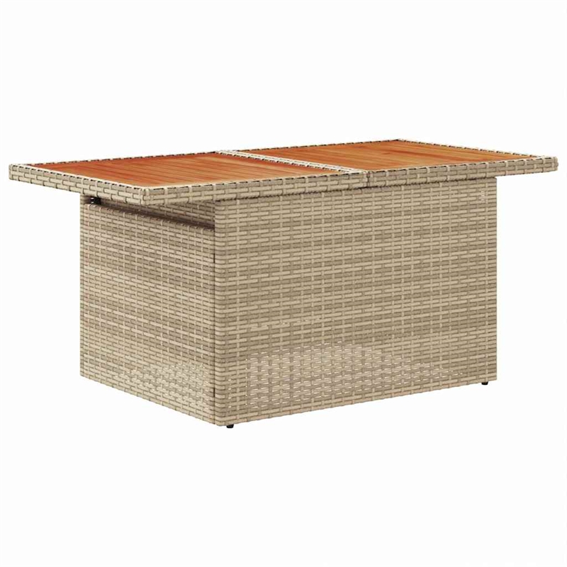 vidaXL 6 Piece Beige Poly Rattan Garden Sofa Set With Cushions in Cream