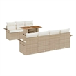 vidaXL 8 Piece Beige Garden Sofa Set With Cushions in Cream