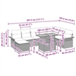 vidaXL 9 Pcs Beige Garden Sofa Set With Cushions in Cream