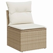 vidaXL 9 Pcs Beige Garden Sofa Set With Cushions in Cream
