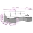 vidaXL 6 Pcs Grey Poly Rattan Sofa Set With Cushions Manual in Navy