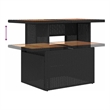 vidaXL 9 Pcs Black & Brown Garden Dining Set With Cushions