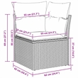 vidaXL 12 Pcs Black Garden Sofa Set With Cushions