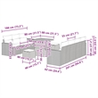 vidaXL 10 Pcs Black Garden Sofa Set With Cushions And Storage