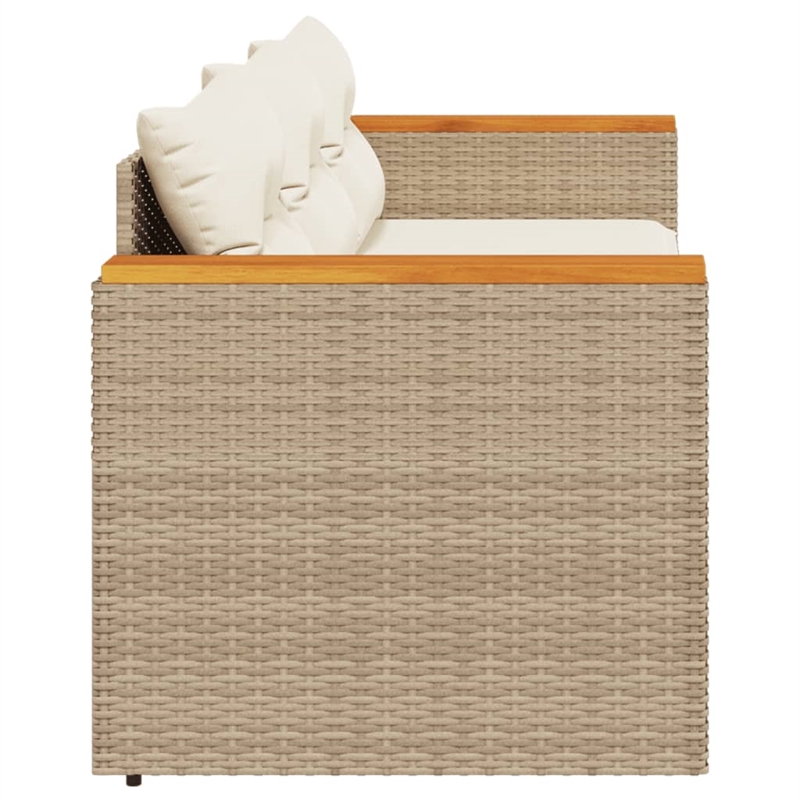 vidaXL Garden Sofa in Beige And Cream
