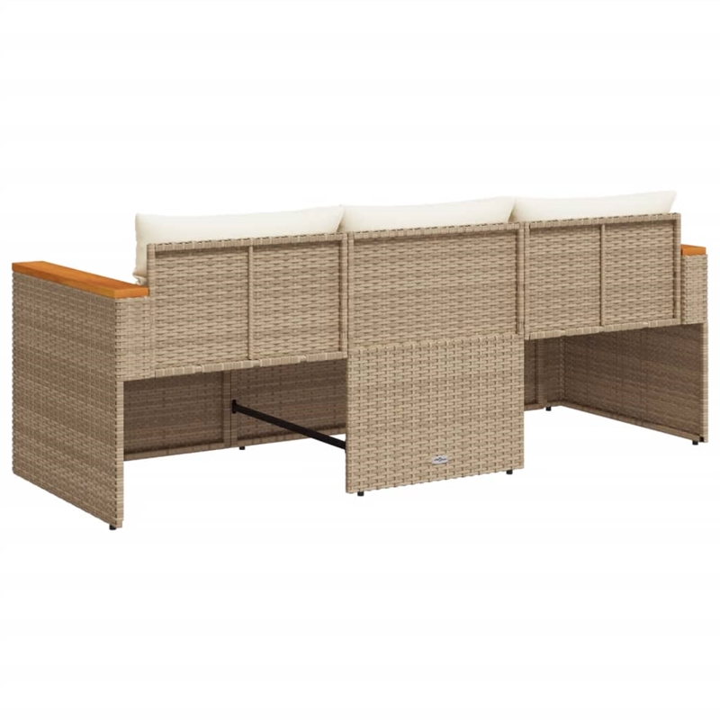 vidaXL Garden Sofa in Beige And Cream