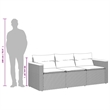 vidaXL Garden Sofa in Beige And Cream