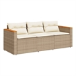 vidaXL Garden Sofa in Beige And Cream