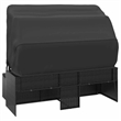 vidaXL 3-Seater PE Rattan And Powder-Coated Steel Garden Sofa Large in Black