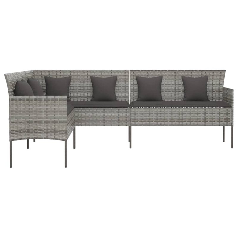vidaXL Garden Sofa in Gray & Anthracite