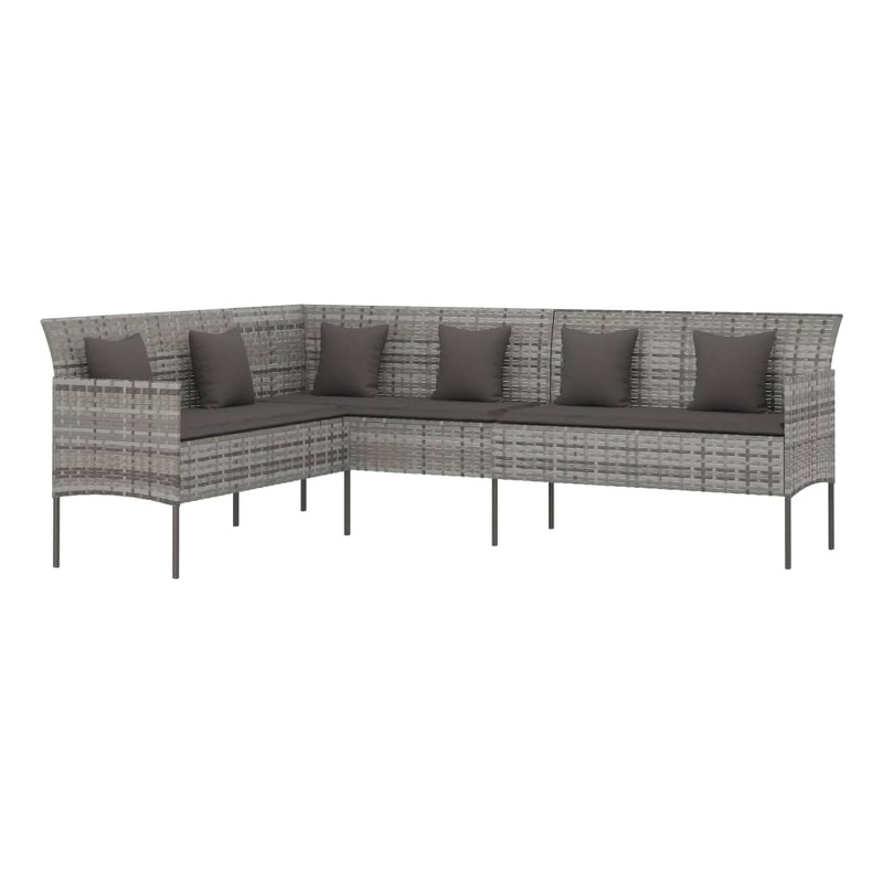 vidaXL Garden Sofa in Gray & Anthracite