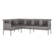 vidaXL Garden Sofa in Gray & Anthracite