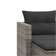 vidaXL 2-Seater PE Rattan Garden Sofa UV-Resistant in Grey