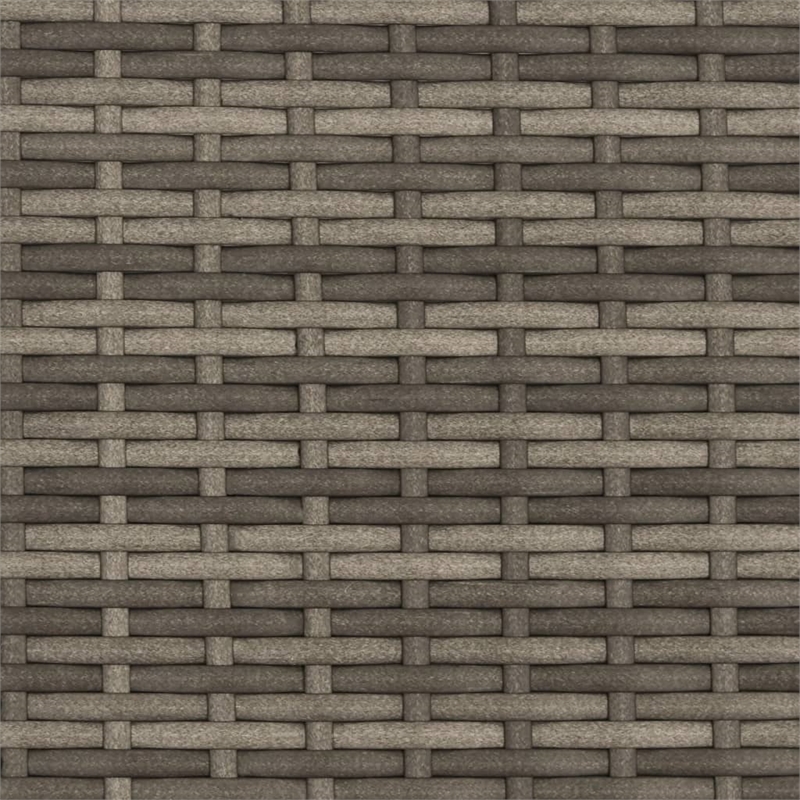 vidaXL PE Rattan & Powder-Coated Steel & Solid Acacia Wood Garden Sofa in Grey