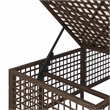 vidaXL 3-Piece PE Rattan Garden Sofa Set Adjustable Armrests in Brown