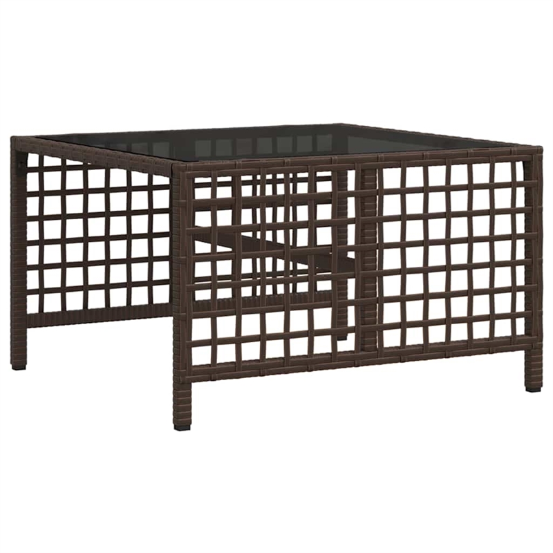 vidaXL 3-Piece PE Rattan Garden Sofa Set Adjustable Armrests in Brown