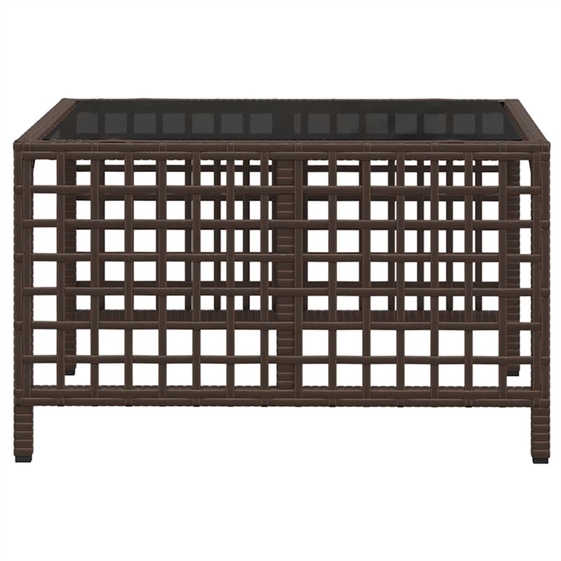 vidaXL 3-Piece PE Rattan Garden Sofa Set Adjustable Armrests in Brown