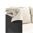 vidaXL Garden Sofa in Black & Cream With White Frame