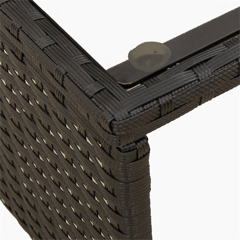 vidaXL Garden Sofa in Black & Cream/White