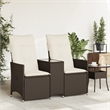 vidaXL Reclining Garden Sofa in Brown