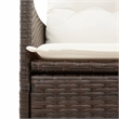 vidaXL Reclining Garden Sofa in Brown