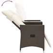 vidaXL Reclining Garden Sofa in Brown And Cream