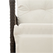 vidaXL Reclining Garden Sofa in Brown And Cream