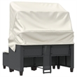 vidaXL 2-Seater PE Rattan Garden Sofa With Adjustable Armrests in Black