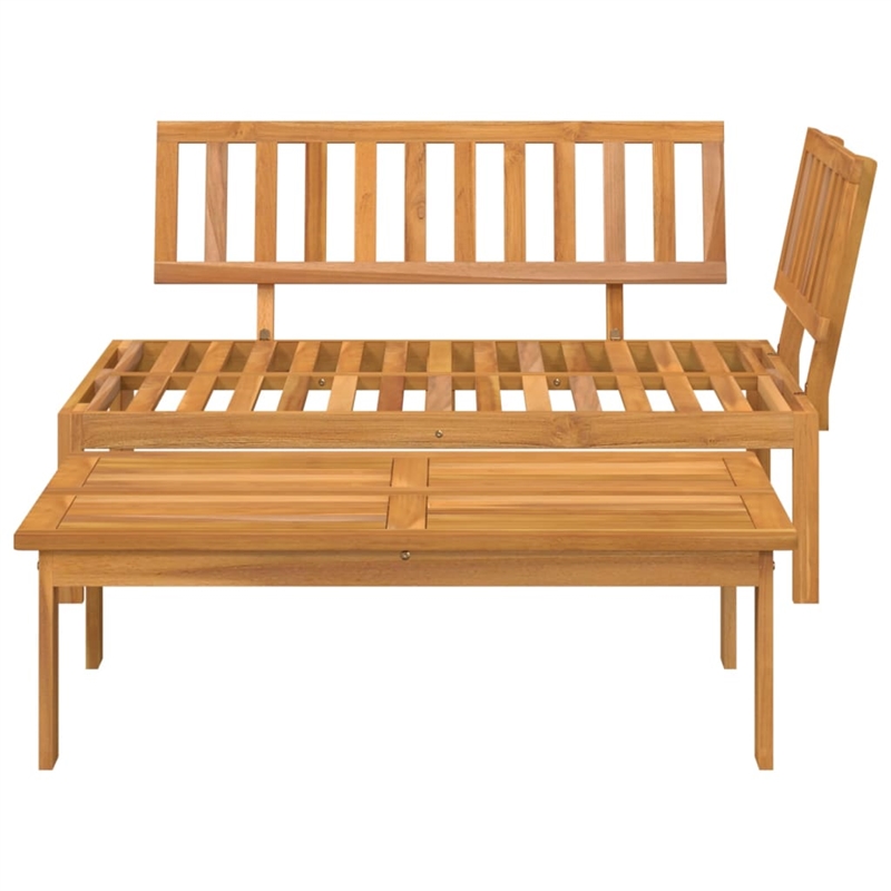 vidaXL Solid Acacia Wood Medium-Sized Pallet Sofa Set in Natural