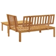 vidaXL Solid Acacia Wood Medium-Sized Pallet Sofa Set in Natural