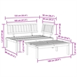 vidaXL Solid Acacia Wood Medium-Sized Pallet Sofa Set in Natural