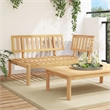 vidaXL Solid Acacia Wood Modular Garden Pallet Corner Sofa in Brown